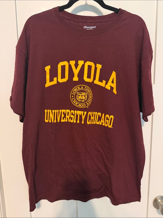 Champion Other - Champion Maroon Loyola University Chicago Tee with Gold Lettering